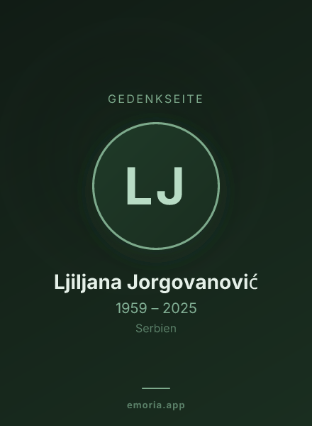 Gedenkportrait von Ljiljana Jorgovanović