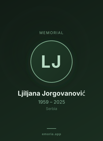 Memorial portrait of Ljiljana Jorgovanović