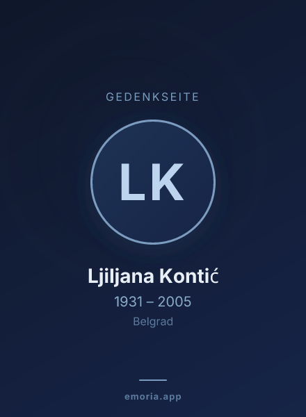 Gedenkportrait von Ljiljana Kontić