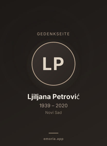 Gedenkportrait von Ljiljana Petrović