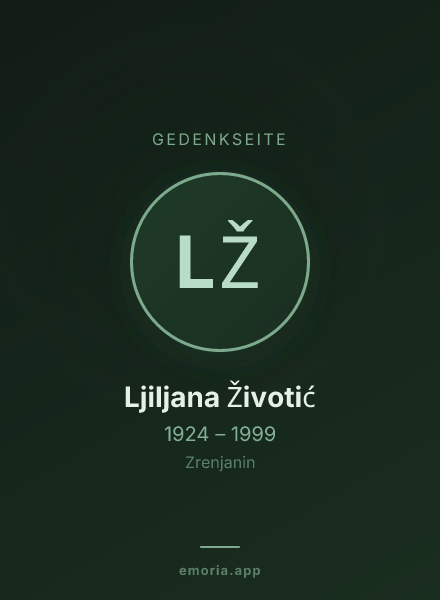 Gedenkportrait von Ljiljana Životić