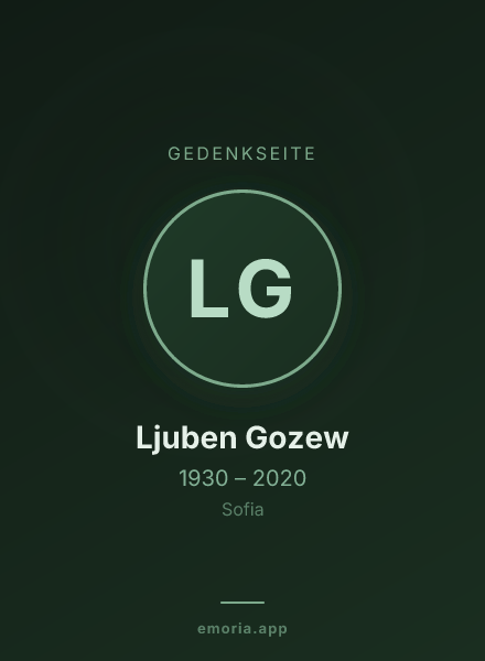 Gedenkportrait von Ljuben Gozew