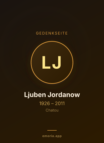 Gedenkportrait von Ljuben Jordanow