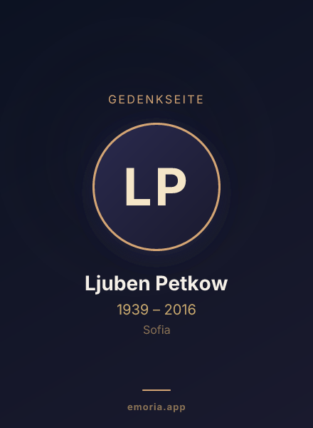 Gedenkportrait von Ljuben Petkow
