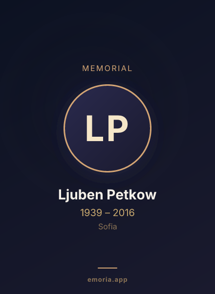 Memorial portrait of Ljuben Petkow