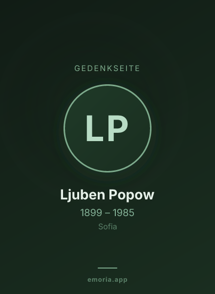 Gedenkportrait von Ljuben Popow