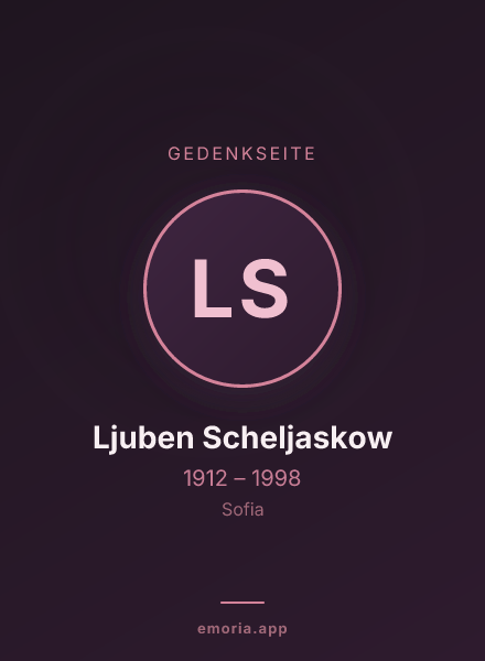 Gedenkportrait von Ljuben Scheljaskow