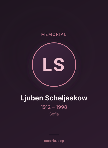 Memorial portrait of Ljuben Scheljaskow