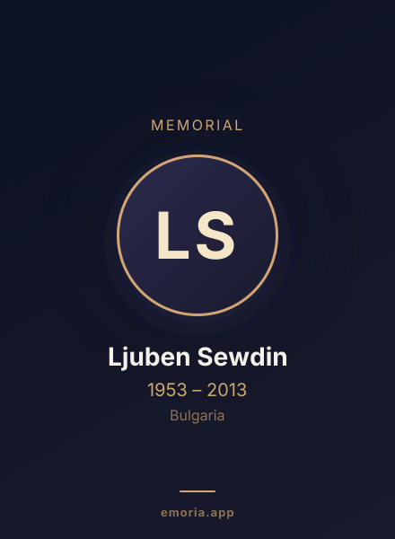 Memorial portrait of Ljuben Sewdin