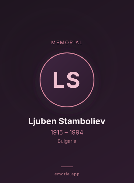 Memorial portrait of Ljuben Stamboliev