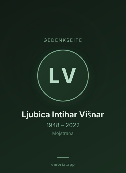 Gedenkportrait von Ljubica Intihar Višnar