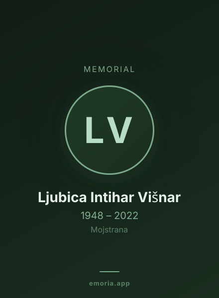 Memorial portrait of Ljubica Intihar Višnar