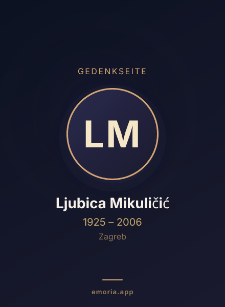 Gedenkportrait von Ljubica Mikuličić