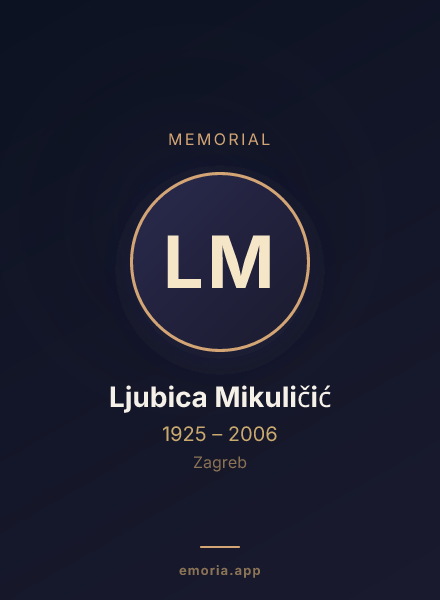 Memorial portrait of Ljubica Mikuličić