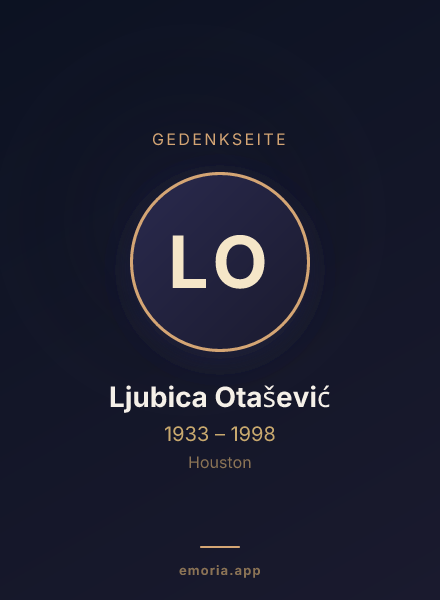Gedenkportrait von Ljubica Otašević