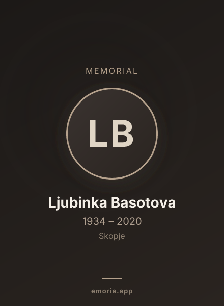 Memorial portrait of Ljubinka Basotova