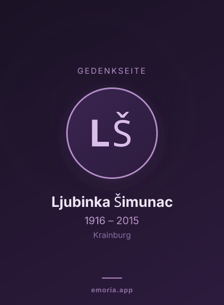 Gedenkportrait von Ljubinka Šimunac