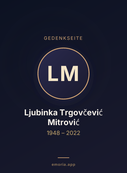 Gedenkportrait von Ljubinka Trgovčević Mitrović