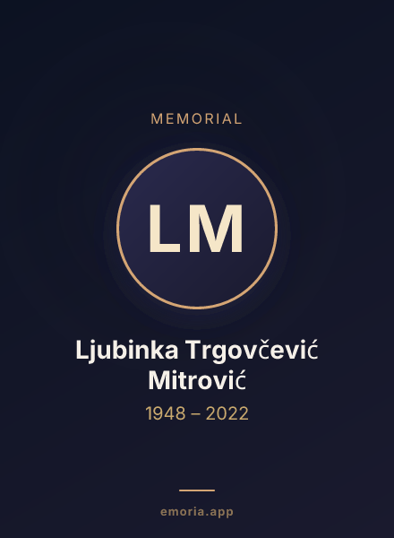 Memorial portrait of Ljubinka Trgovčević Mitrović