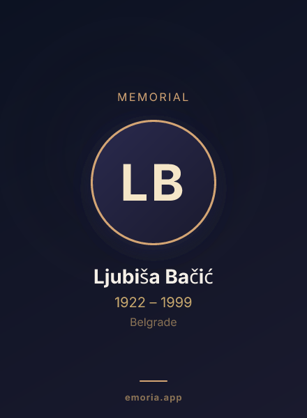 Memorial portrait of Ljubiša Bačić