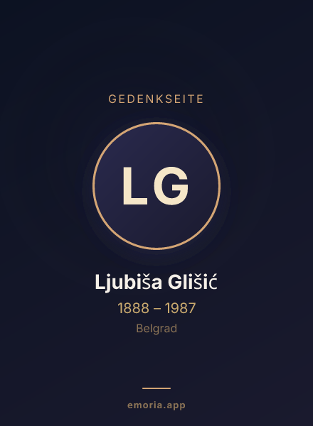 Gedenkportrait von Ljubiša Glišić