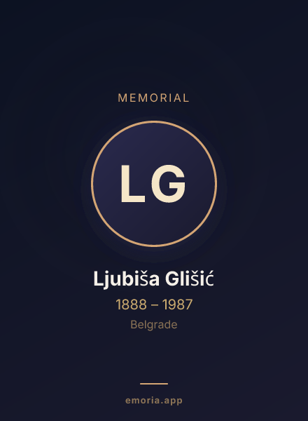 Memorial portrait of Ljubiša Glišić