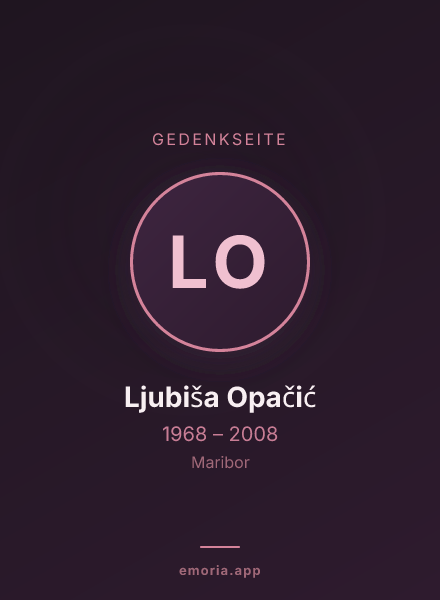 Gedenkportrait von Ljubiša Opačić