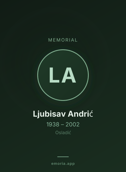 Memorial portrait of Ljubisav Andrić