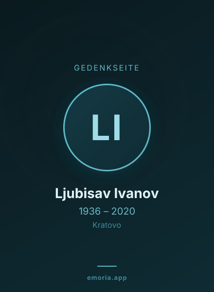 Gedenkportrait von Ljubisav Ivanov