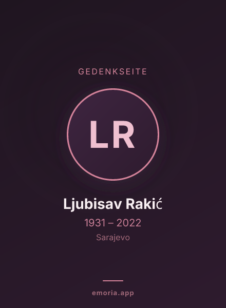 Gedenkportrait von Ljubisav Rakić
