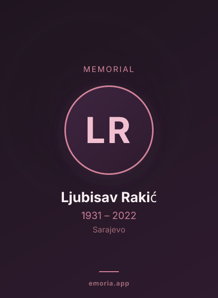 Memorial portrait of Ljubisav Rakić