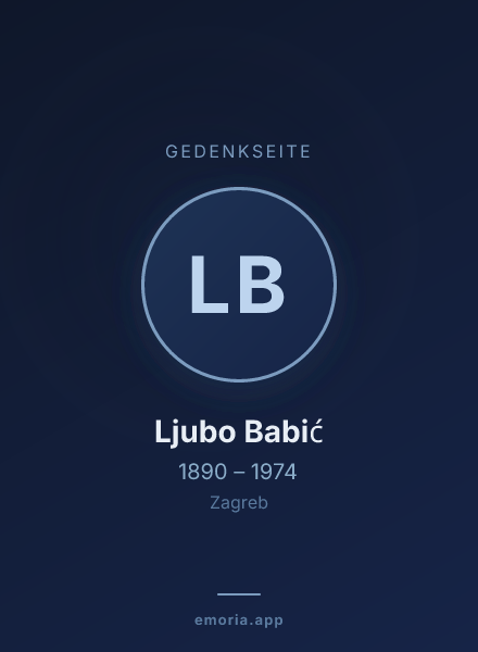 Gedenkportrait von Ljubo Babić