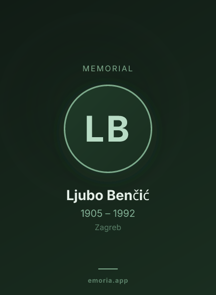 Memorial portrait of Ljubo Benčić