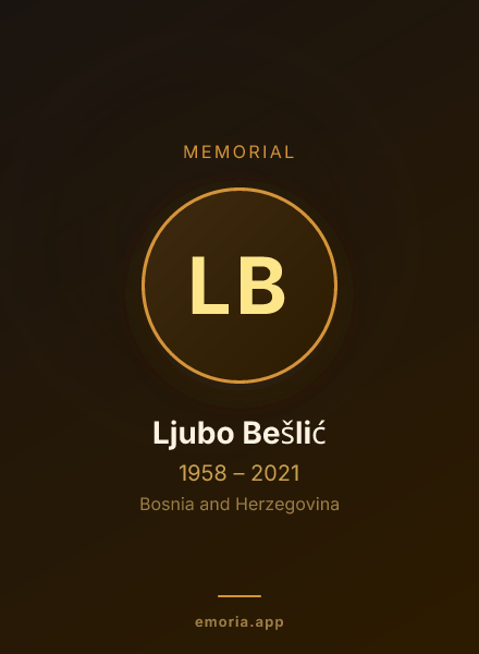 Memorial portrait of Ljubo Bešlić