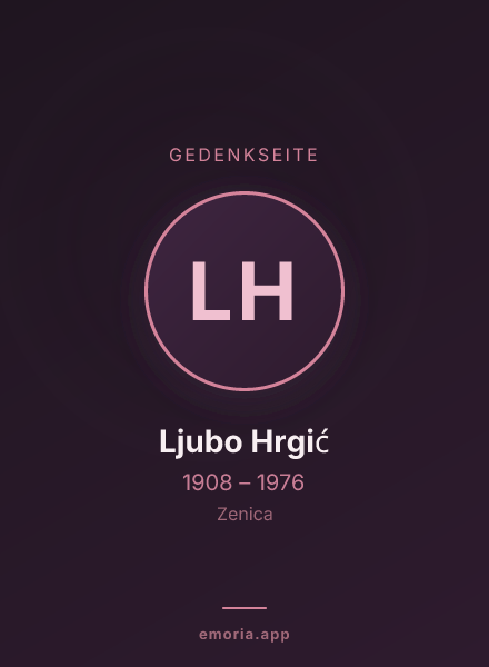 Gedenkportrait von Ljubo Hrgić