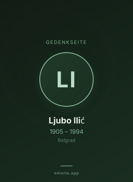Gedenkportrait von Ljubo Ilić