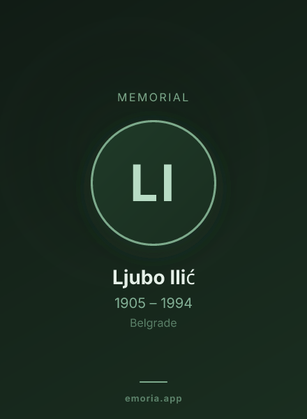 Memorial portrait of Ljubo Ilić