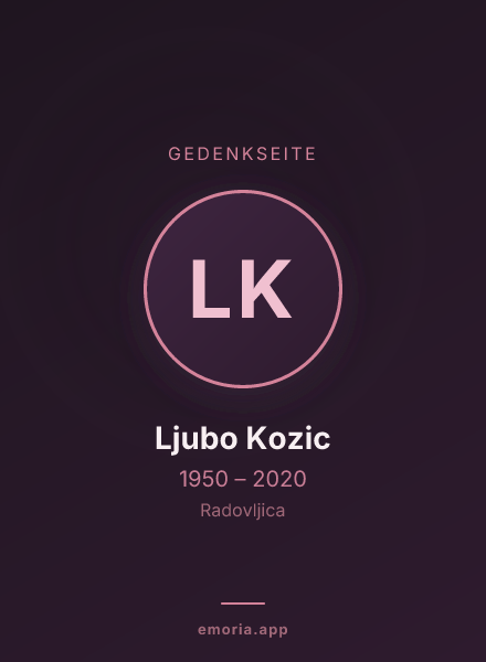 Gedenkportrait von Ljubo Kozic