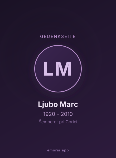 Gedenkportrait von Ljubo Marc