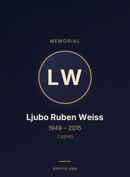 Memorial portrait of Ljubo Ruben Weiss