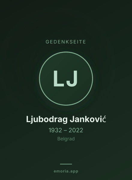 Gedenkportrait von Ljubodrag Janković