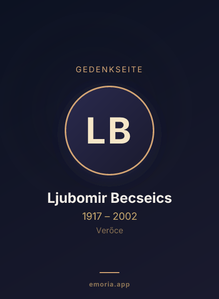 Gedenkportrait von Ljubomir Becseics