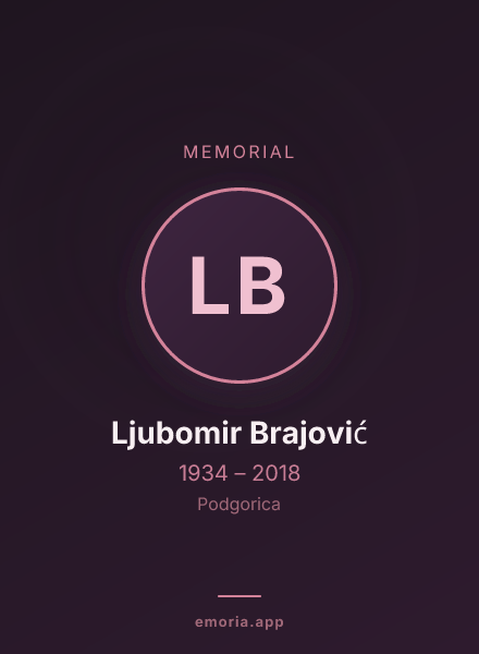 Memorial portrait of Ljubomir Brajović