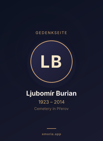Gedenkportrait von Ljubomír Burian