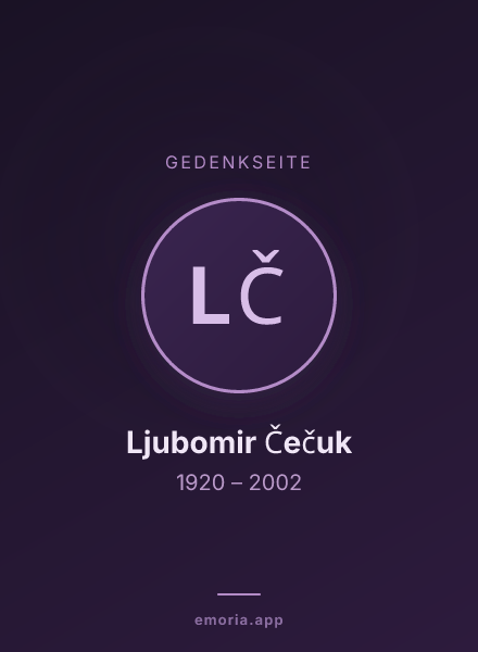 Gedenkportrait von Ljubomir Čečuk