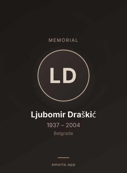 Memorial portrait of Ljubomir Draškić