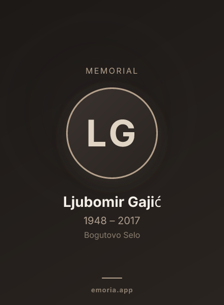 Memorial portrait of Ljubomir Gajić