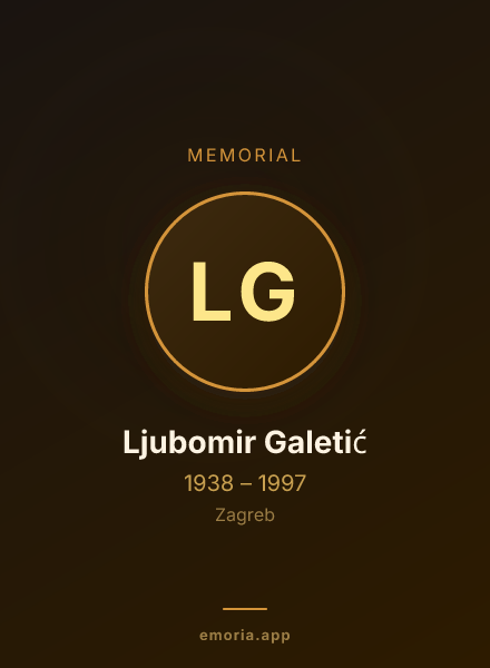 Memorial portrait of Ljubomir Galetić