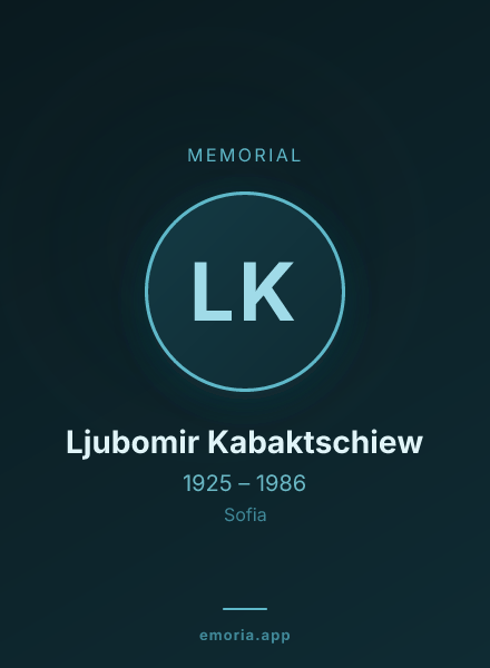 Memorial portrait of Ljubomir Kabaktschiew
