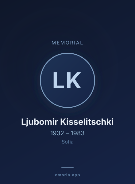 Memorial portrait of Ljubomir Kisselitschki